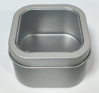Boîte de présentation carrée en fer blanc recyclable avec fenêtre pour chocolats, bonbons et confiseries