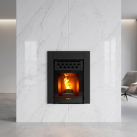 Poêle à granulés de bois encastrable WIFI QM0502A 5,5 kW, modèle européen, pour intérieur, foyer à granulés pour maisons