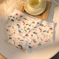 Hoge kwaliteit mode ijszijde slipjes eenvoudige fruitprint ondergoed aardbei citroen kers lingerie set dames zachte kant slips