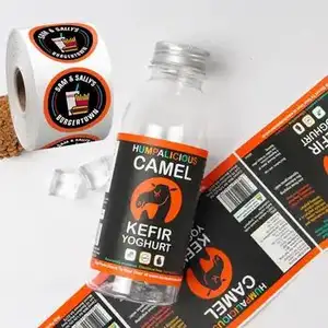 गर्म बिक्री कस्टम मुद्रित वाटरप्रूफ उत्पाद पैकिंग चिपकने वाला स्टिकर टैग लेबल राउंड