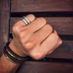 Anillo de joyería con grabado fino, estilo retro americano, indio, color caqui, de la colección Salt Metallurgy House, No Goros North Works - Product Image 2
