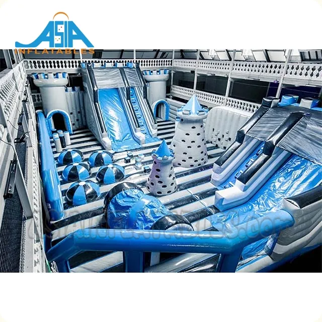 बड़े पैमाने पर इनडोर Inflatable उछाल स्लाइड थीम पार्क बाधा कोर्स के लिए बिक्री/Inflatable इनडोर खेल का मैदान