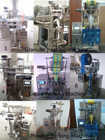 Machine d'emballage verticale automatique avec fonction de remplissage pour films/plastiques, moteur haute précision pour chips, bonbons, granulés, biscuits