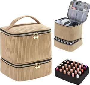 Échantillon gratuit, nouveau vernis à ongles, sac portable, peut contenir des flacons, produits de manucure, lampe de cuisson, rangement portable, double couche - Product Image 5
