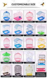 Luxury Indoor Stainless Steel <strong>Wire</strong> Small Bird <strong>Cage</strong> Parrot Budgie Canary Removable <strong>Tray</strong> Eco-Friendly Carrier Box - Product Image 6