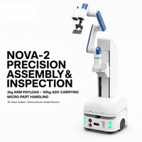 Robot mobile collaboratif Nova2kg AGV PLC, bras robotisé à 6 axes pour l'assemblage de précision, l'inspection de la qualité et l'automatisation (acier inoxydable)