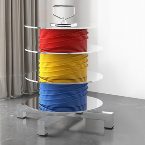 Tùy Chỉnh Cáp Tháo Gắn-Mạ Kẽm Thiết Kế Dây Không Gỉ Reel Dispenser Dây Ống Chỉ Giá Sàn Cho Thợ Điện Công Cụ - Product Image 1
