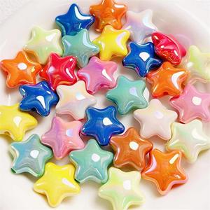 10 Stück bunte Sternperlen aus Acryl/Kunststoff/Lucite, Schmuckherstellung, DIY-Dekorationen, Ohrringe, Haustier-Halskette, Handykette, Kinder-Haarseil - Product Image 3