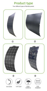 Panneau solaire flexible <span class=keywords><strong>photovoltaïque</strong></span> en gros, panneau solaire flexible en <span class=keywords><strong>film</strong></span> mince ETFE, panneau solaire flexible 100w 200w 250w 300w 400w - Product Image 4