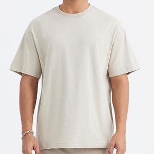 <span class=keywords><strong>T</strong></span>-<span class=keywords><strong>Shirt</strong></span> 100% Coton Vente en Gros Logo Personnalisé DTF <span class=keywords><strong>T</strong></span>-<span class=keywords><strong>Shirt</strong></span> Tricoté Brillant <span class=keywords><strong>T</strong></span>-<span class=keywords><strong>Shirt</strong></span> Lourd Épaules Tombantes Coupe Boxy Cropped Pour Homme - Product Image 2
