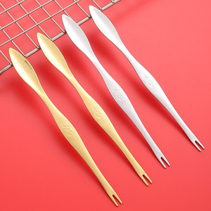 304 Stainless Steel Crab Fork Seafood Tool Modern Simple Design For Crab Shrimp Lobster Eating - Product Image 3