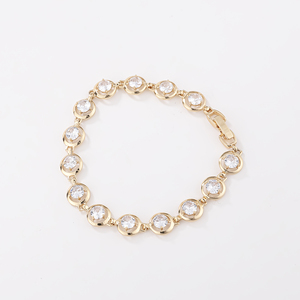 <span class=keywords><strong>Bracciale</strong></span> di Lusso Placcato <span class=keywords><strong>Oro</strong></span> 18K con Cuore e Zirconi Cubici per Donna - Product Image 5