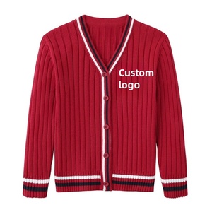 Cardigan di fabbrica all'ingrosso in maglia <span class=keywords><strong>primavera</strong></span> autunno uniforme degli studenti delle scuole medie dei ragazzi maglione di laurea delle ragazze dei bambini - Product Image 2