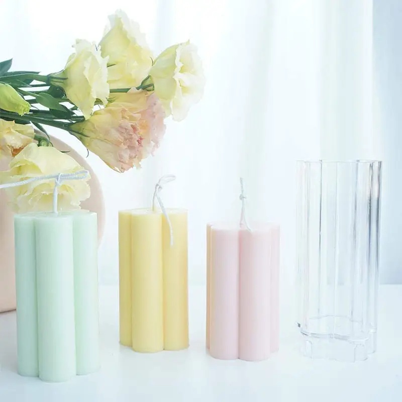 Name Brand Wholesale Home Party Wax Candles Making Pillar Candle Casting Moulds