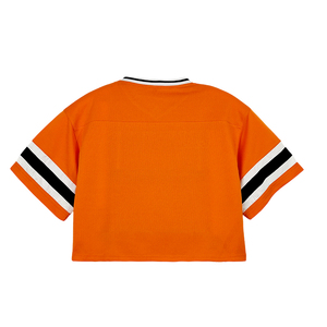 เสื้อฟุตบอลแฟชั่นสั่งทำพิเศษ แห้งเร็ว ระบายอากาศได้ดี ผ้าตาข่าย เสื้อครอปท็อปสำหรับผู้หญิง เสื้อฟุตบอลเปล่า เสื้อสตรีทแวร์ ไซส์ใหญ่ - Product Image 2