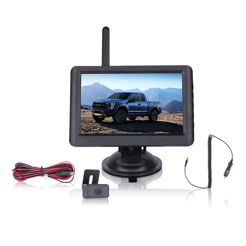 2.4GHZ Digital HD 5 Inch Multi Wireless Backup Camera Kit System With Monitor For Cars