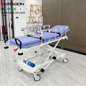 Luxury Multifunctional Hospital Manual ECG Monitoring Aluminum Alloy Emergency Stretcher <strong>Trolley</strong> Bed for <strong>Patients</strong> - Product Image 3
