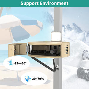 Beach Lock Box Energía solar Sin llaves y fácil instalación Sombrilla <span class=keywords><strong>de</strong></span> <span class=keywords><strong>playa</strong></span> Caja <span class=keywords><strong>de</strong></span> seguridad para hoteles y resorts Camping - Product Image 4