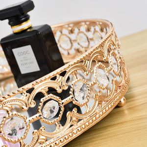 Coiffeuse plateau miroir décoratif diamant décoration cristal - Product Image 5