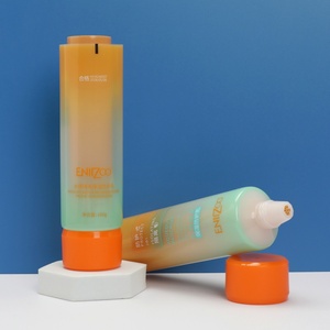 Tube cosmétique rond en plastique compressible de luxe personnalisé de 160 ml pour lotion - Product Image 4