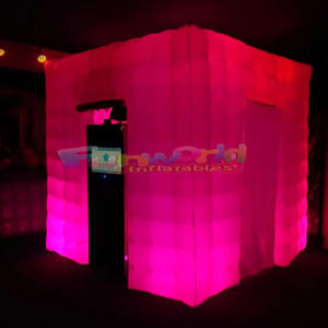 舞台空气立方体巨型小屋广告户外房子充气帐篷大型活动照片亭 - Product Image 3