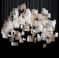 Lustre LED suspendu personnalisé de style simple pour la maison et l'hôtel, éclairage d'escalier en acrylique personnalisé