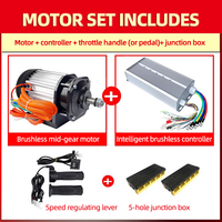 Tricycle électrique à basse vitesse haute puissance 60v 72v3000W moteur sans balais modifié voiture de fret moteur sans balais à courant continu avec ventilateur