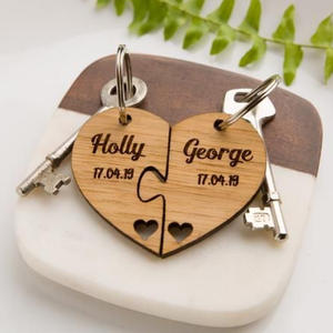 <span class=keywords><strong>Casse</strong></span>-tête en bois personnalisé Créateur de mode Personnalité Bambou Bois Porte-clés Promotion Cadeau d'affaires - Product Image 5