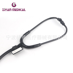 Estetoscopio de Acero Inoxidable ZY-5013 Totalmente Negro con Cabeza Arcoíris y Transmisión de Sonido Clara, Suministrado por el Fabricante - Product Image 2