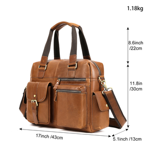 Designer Men Messenger <b>Bag</b> <b>Leather</b> Briefcase Laptop <b>Bag</b> Large Capacity Men Handbag Genuine <b>Leather</b> Travel <b>Bag</b> for Men - Product Image 3