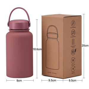 Bouteille <span class=keywords><strong>d</strong></span>'eau isotherme en acier inoxydable à double paroi avec poignée et manchon, pour l'extérieur - Product Image 6