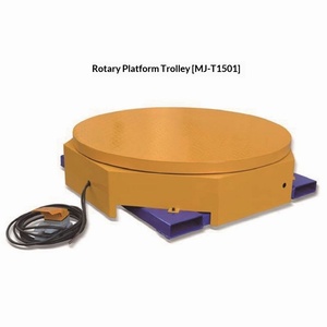 Plataforma elevadora circular no estándar con plato giratorio y sistema de resorte para mesa redonda - Product Image 4