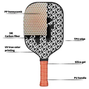 Usapa ha approvato le pagaie per Pickleball in fibra di carbonio termoformata per competere con il nucleo a nido d'ape in fibra di carbonio 3K in fibra di carbonio