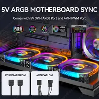 Ventilador de Caja de Ordenador JEYI ARGB de 120 mm, Refrigeración PWM de Bajo Ruido, Luz Divina Sincronizada, 5V 3 Pines, Sincronización con la Placa Base, Alto Rendimiento, OEM