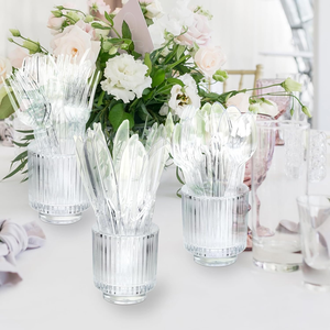 Assiettes, fourchettes et cuillères en plastique jetables 18 cm 3,6 g Biodégradables Sans BPA Sans danger pour les aliments Pour utilisation en restaurant - Product Image 1