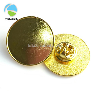 Custom形状とサイズラウンドメタルブランクラペルピン - Product Image 1