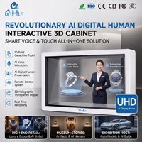 Pantalla Holográfica 3D Digital con IA de 21.5 Pulgadas, Holobox Transparente Interactivo para Exhibiciones Comerciales