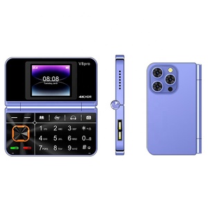 2025 Siêu Giá Rẻ V8 Pro Kép 1.8Inch Màn Hình Lcd Nút Thiết Kế Tính Năng Điện Thoại Di Động Gấp Điện Thoại - Product Image 1