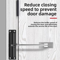 Ferme-porte rond silencieux à force de fermeture réglable, amortisseur de porte à ressort réglable, dispositif de retour de porte réglable