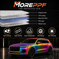 Film de protection de carrosserie en TPU coloré PPF, auto-réparant, anti-rayures, finition mate, brillante ou satinée, garantie 3 ans OEM, vente en gros