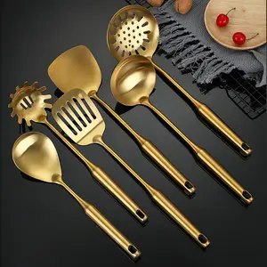 Gran oferta de accesorios de cocina para el hogar, utensilios de cocina, juego de utensilios de cocina de Metal 304, juego de utensilios de cocina de acero inoxidable