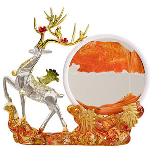 Chinese New Year Folk Art Lucky Deer Figurine Epoxy <b>Resin</b> Sculpture for Living Room TV Office Wine Cabinet Decoration Safety - Product Image 5