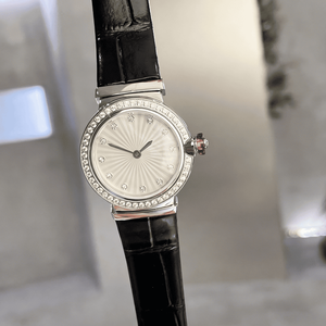 Montres pour femmes, marque de luxe, montres à quartz Dream, 28 mm, acier, cristal saphir, lunette sertie de diamants, bracelet en cuir véritable - Product Image 5