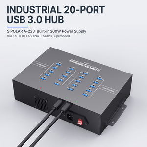Sipolar A-223 <span class=keywords><strong>Hub</strong></span> <span class=keywords><strong>USB</strong></span> 3.0 de 20 Puertos de Grado Industrial, Transferencia de Datos de Alta Velocidad para Estación de Carga de Kiosco - Product Image 1