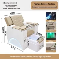 Table de beauté électrique pour ongles et cils avec fonction de massage des pieds et fauteuil inclinable - Mobilier commercial pour salons et hôtels