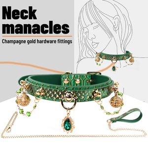 Green Snake Skin Leather Adult Sex <strong>Torture</strong> 8-piece Set, Suitable for Both Men and Women - Product Image 2