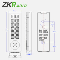 Lector de Tarjetas RFID sin Contacto Wiegand 125K, Lector de Tarjetas de Identificación, Controlador Independiente para Sensor de Puerta y Botón de Salida