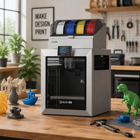 Nouvelle imprimante 3D de bureau tout-en-un QIDI Q2 Combo avec chambre fermée, haute vitesse, nivellement automatique, impression multi-couleurs PLA industrielle