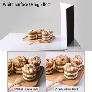 Carton de photographie format A4 3-en-1, carton pliable pour la prise de vue, tableau de diffuseur de réflecteur d'éclairage photographique - Product Image 3