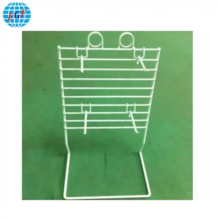 Counter Metal Display Card Rack Stand mit Schilder halter und Haken